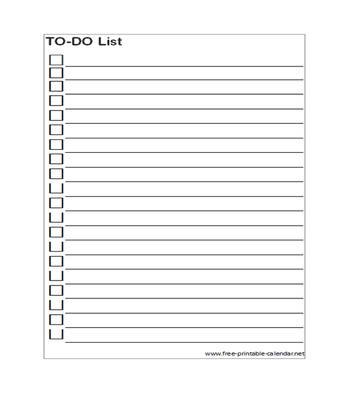 printable to do checklist to do list template free printable paper